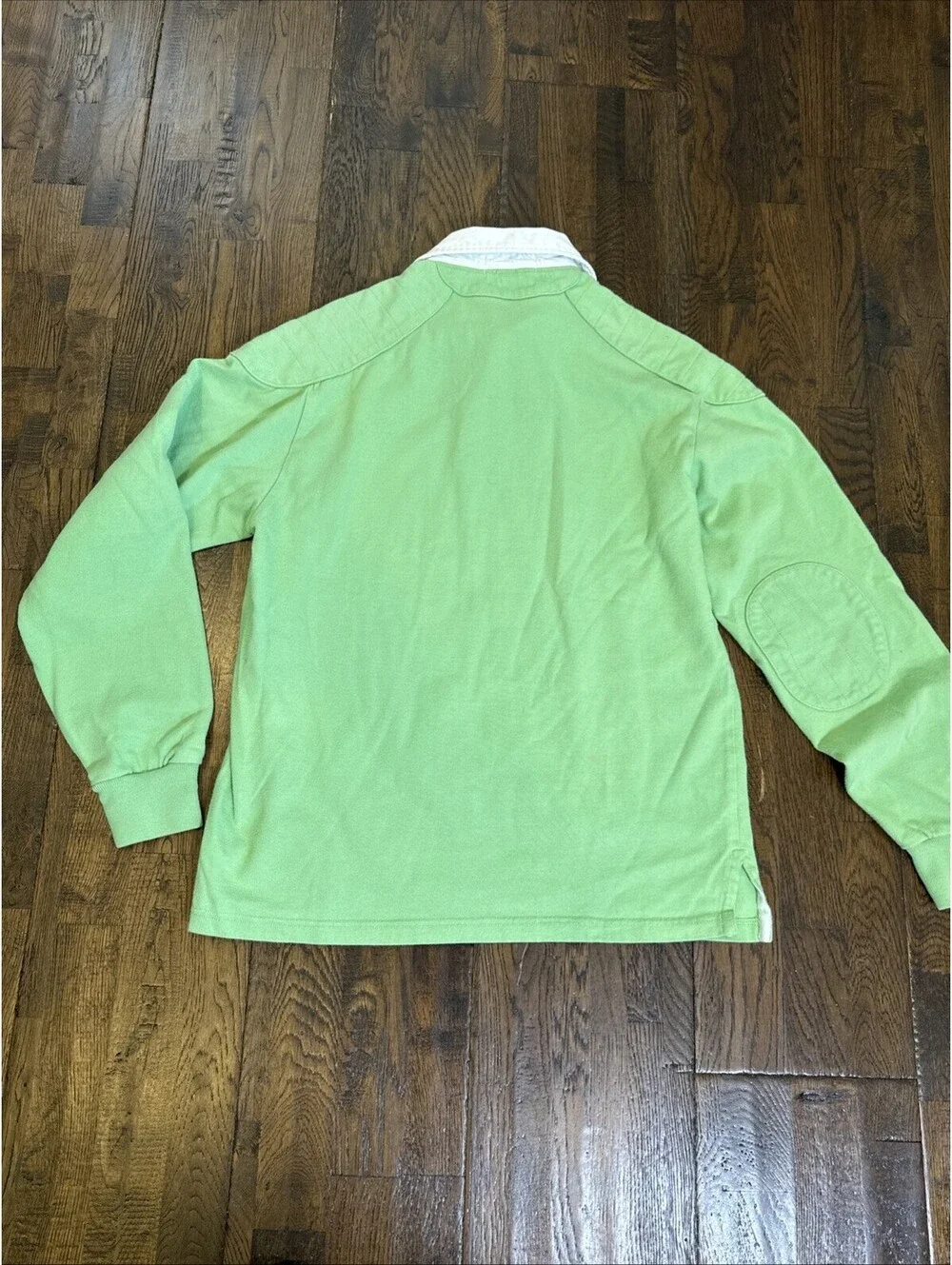 Vintage Polo Ralph Lauren Rugby Shirt Men’s Medium Green Long Sleeve EUC